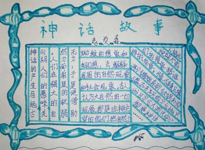 中国神话的手抄报图片最多话画