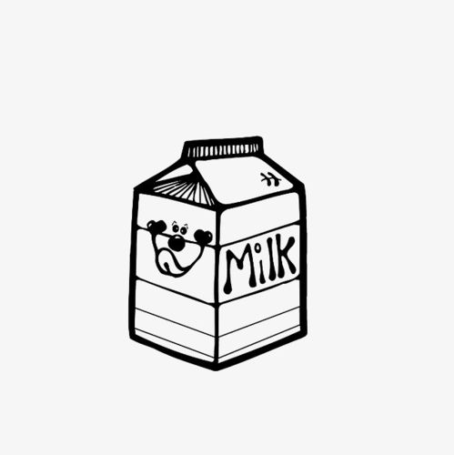 牛奶简笔画 包装盒