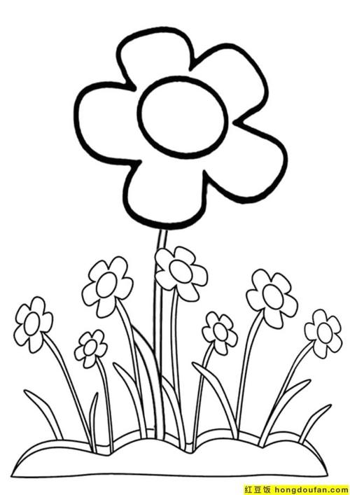 各式各样的花朵怎么画简笔画(10张春天花园中的花丛要如何画)(1)