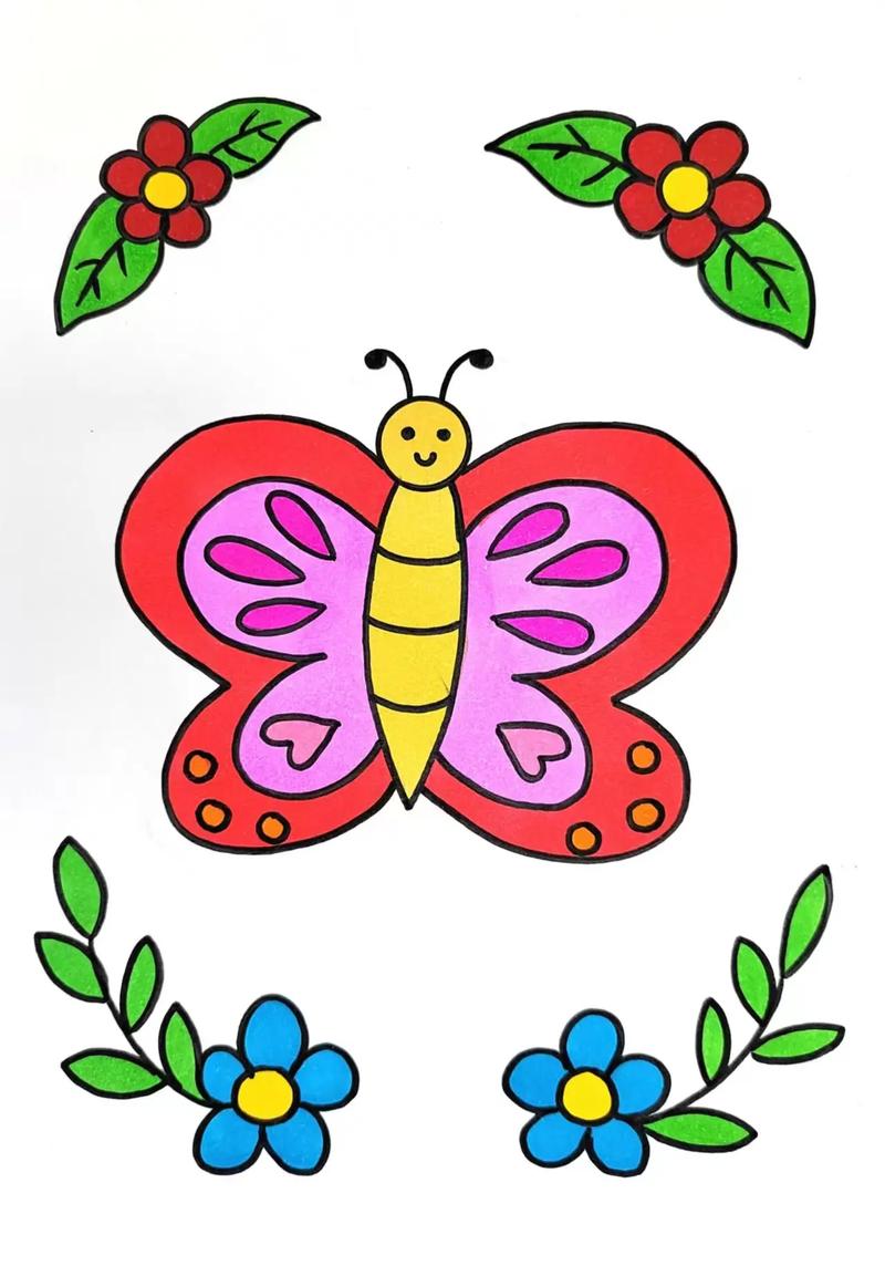 教你画一只漂亮的小蝴蝶,简单易学,快来试试吧#蝴蝶简笔画 # - 抖音