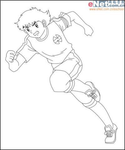 动漫足球小将简笔画大空翼足球简笔画足球小子简笔画图片有关足球小将
