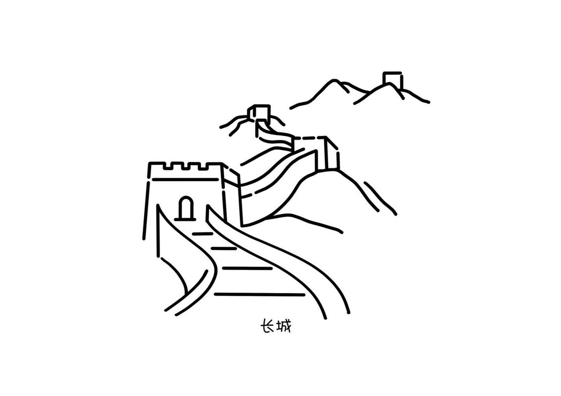 中国建筑画手绘简笔画