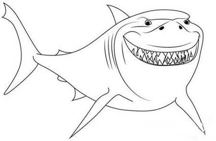 大白鲨简笔画 机械大白鲨简笔画