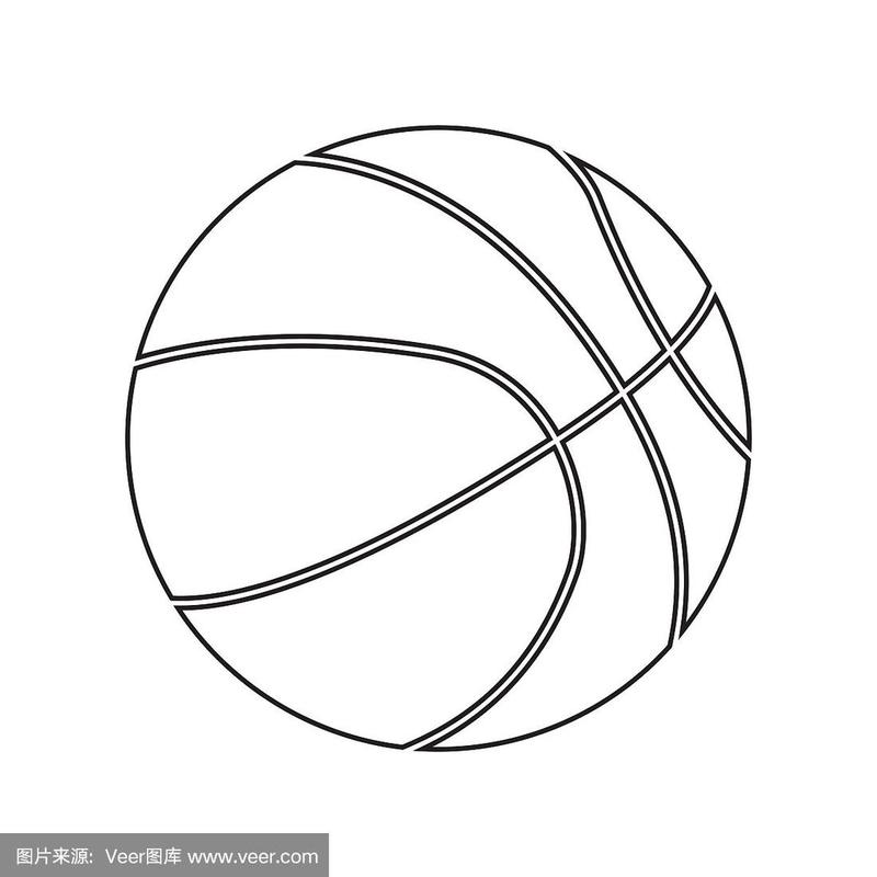 篮球球轮廓.用于你的商业项目.矢量图