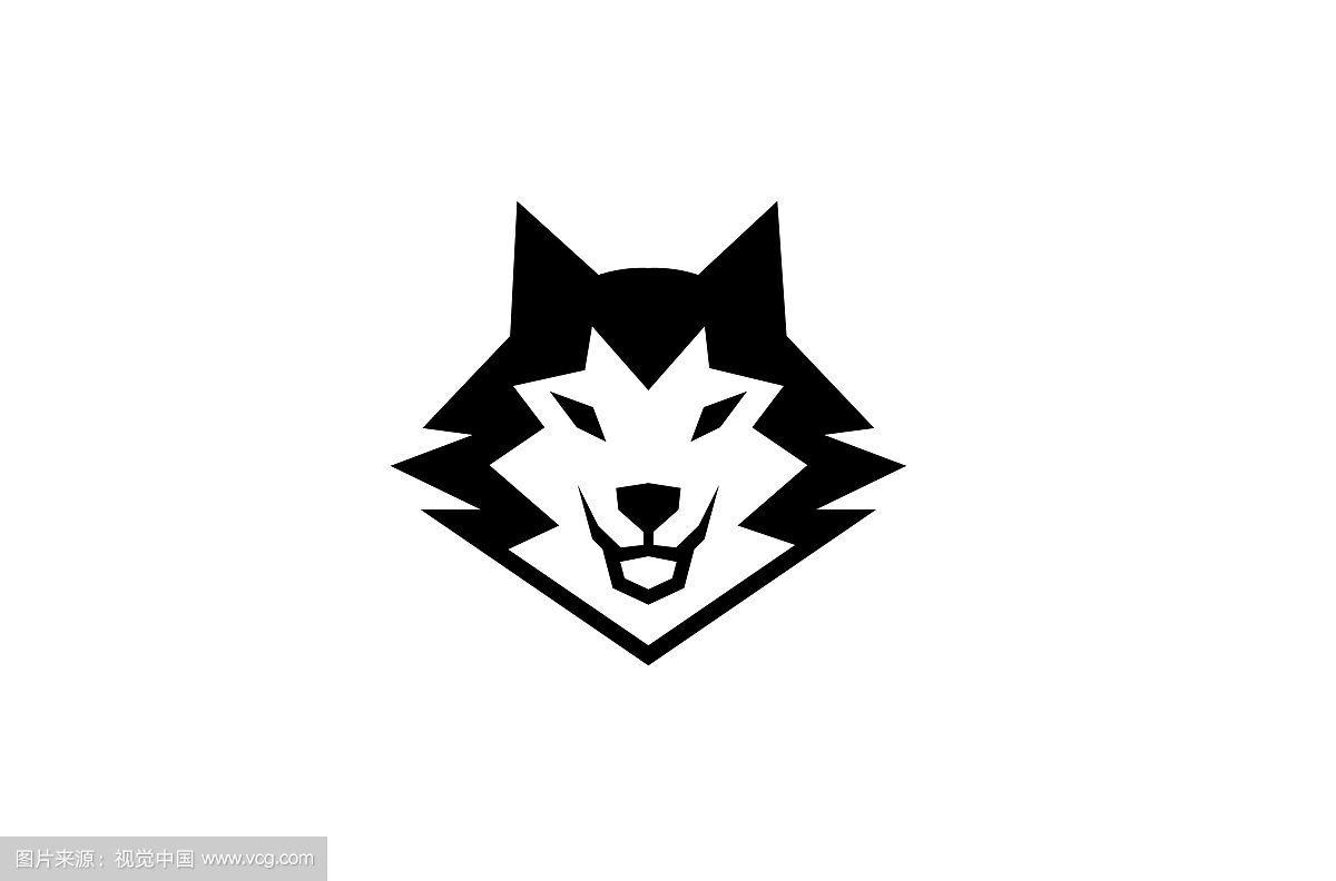 创意黑狼头标志
