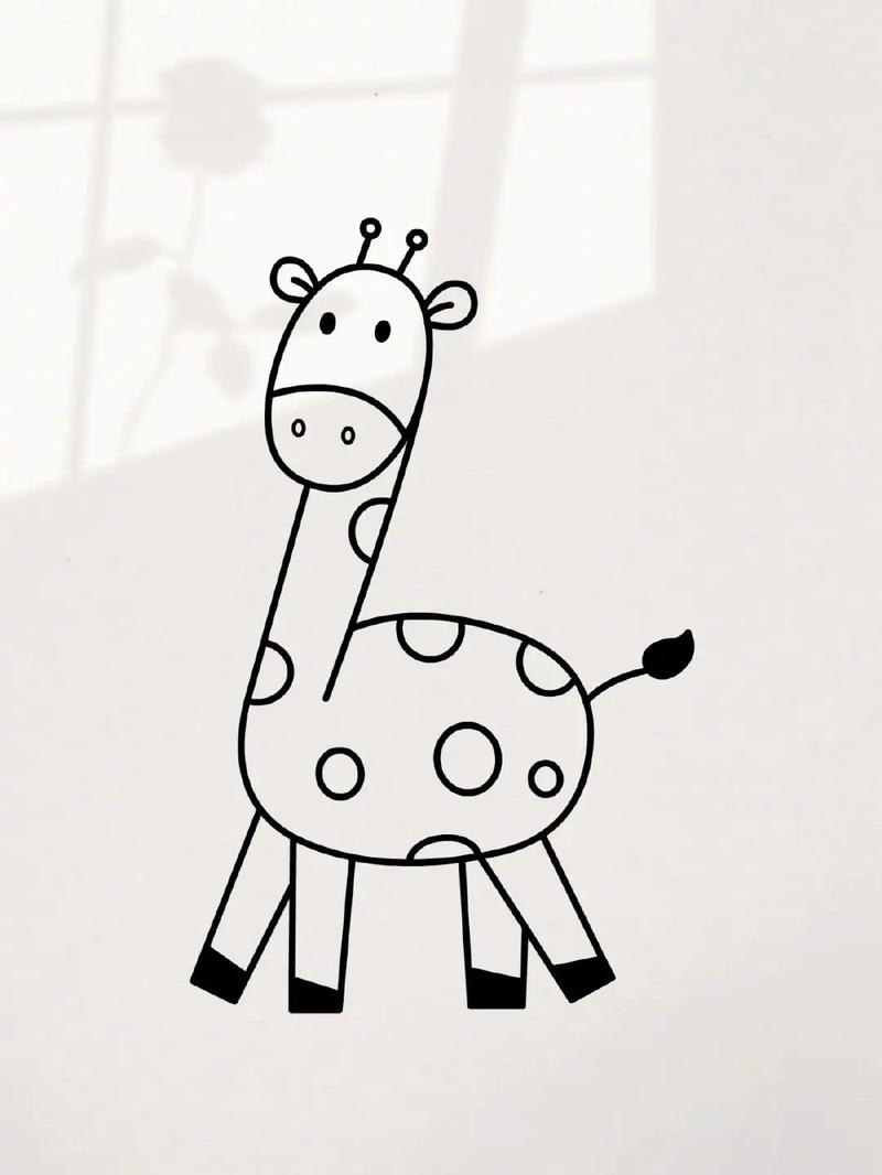 cp长颈鹿怎么画用数字轻松画出长颈鹿简笔画cp