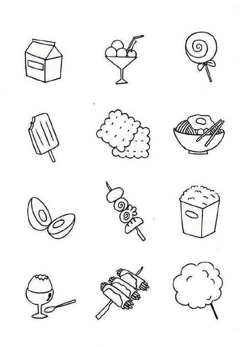 100种可爱的食物简笔画
