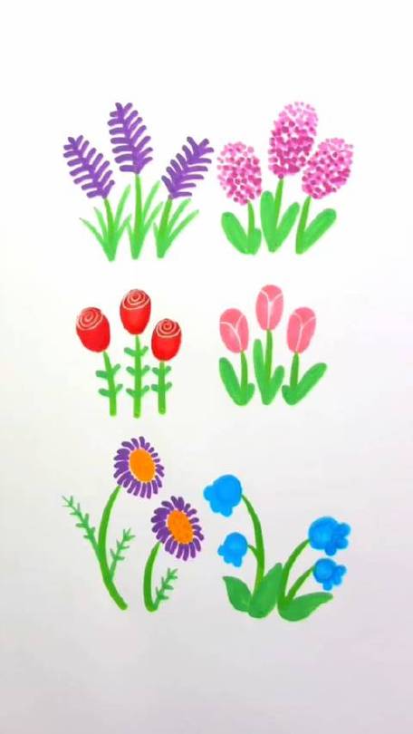 春天到了,一起来画漂亮的小花朵吧# 简笔画 #儿手工diy创意的微博视频
