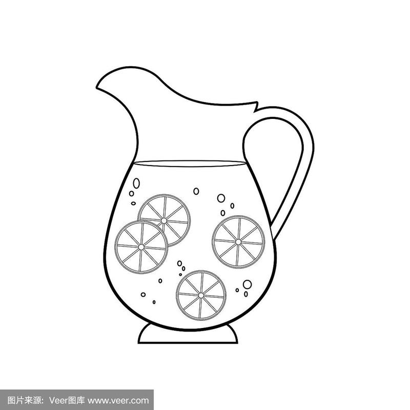 玻璃瓶,玻璃水瓶,绘画插图,饮料,小罐
