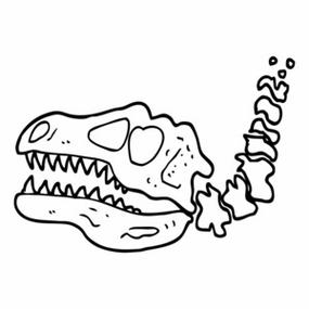 恐龙骨头简笔画怎么画
