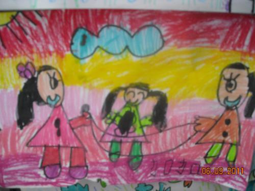 幼儿园小朋友简笔画图片我是大班姐姐了