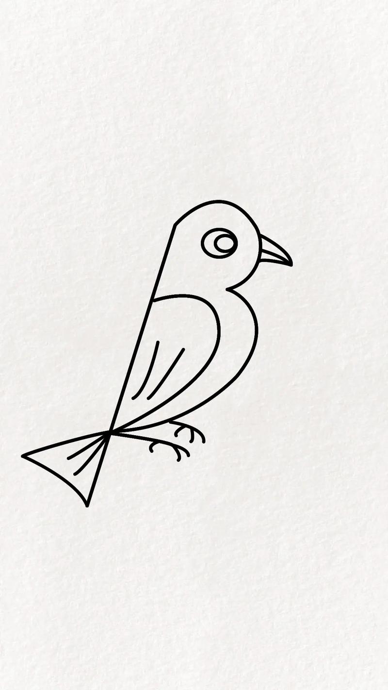 写123画小鸟,是不是超级简单呢#简笔画 #一起学画画 #一 - 抖音