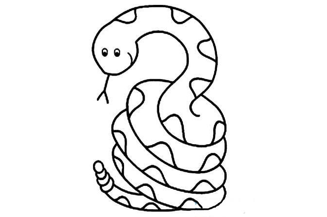 十二生肖之蛇的简笔画