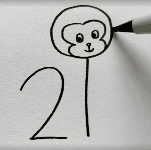 超简单小猴子简笔画
