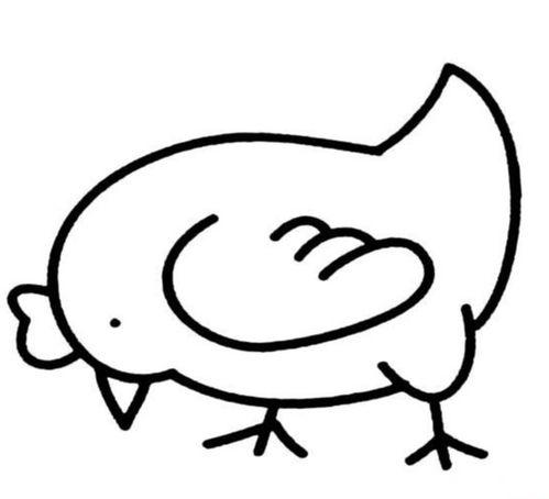 鸡的简笔画简单画法