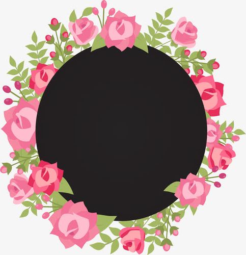 浪漫粉色玫瑰花装饰框
