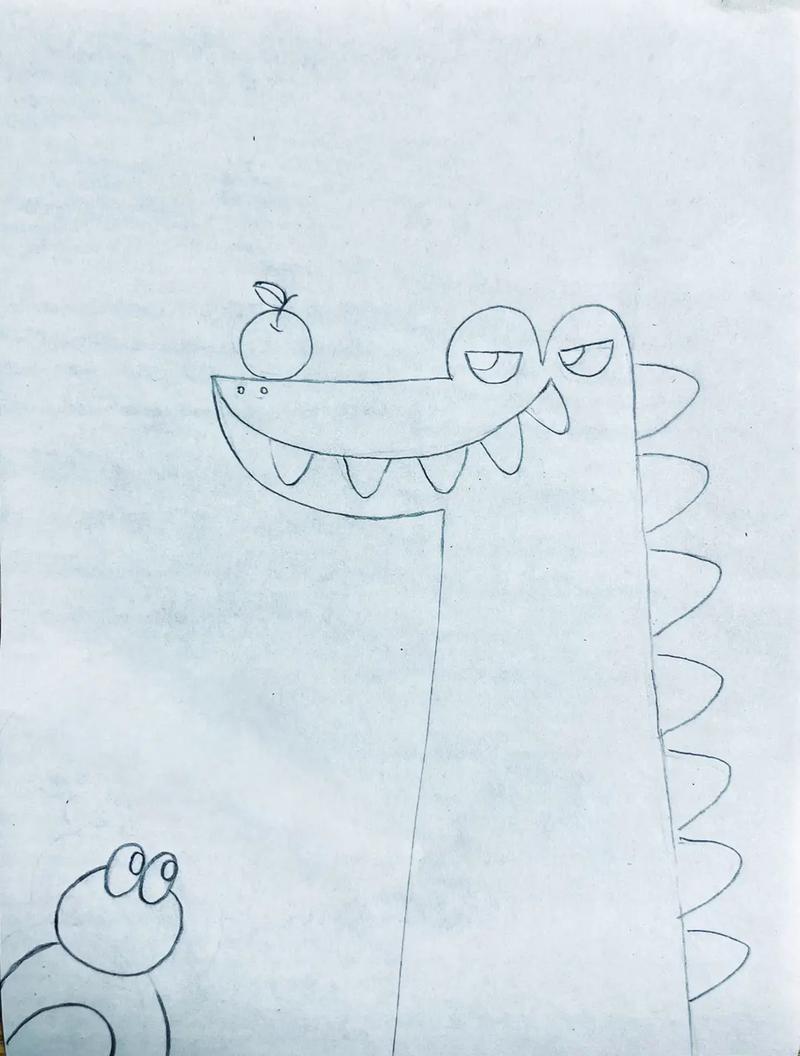 马克笔儿童简笔画《发现一只小鳄鱼》临摹司徒#创意美术 #少儿 - 抖音