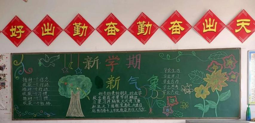 新学期新起点主题黑板报 - 平罗县灵沙九年制学校 - 宁夏*资源