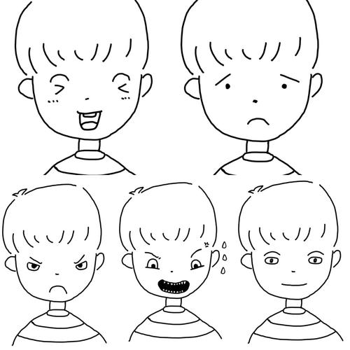 儿童表情简笔画
