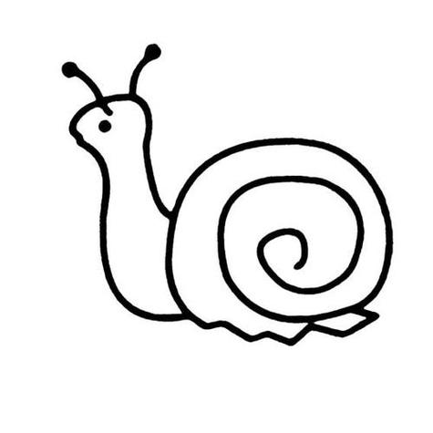 昆虫简笔画大全幼儿 简笔画 蜗牛的简单 画法