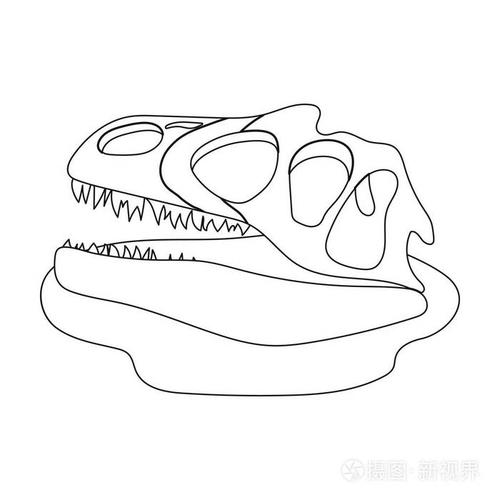 简笔画恐龙化石的画法