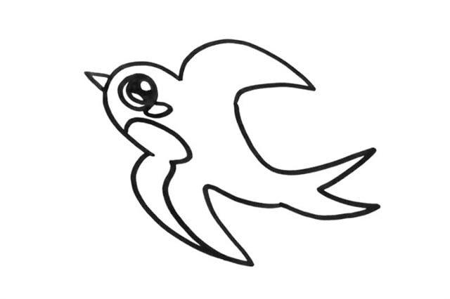 儿童燕子画法简笔画