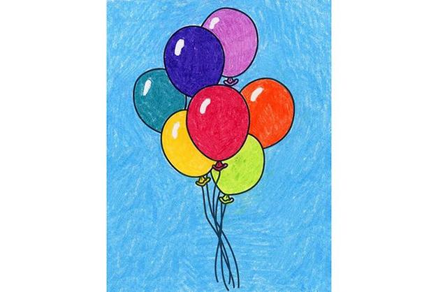 怎么画一束气球简笔画(步骤图解)