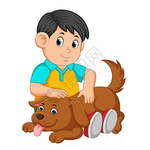 狗狗和主人的漫画头像