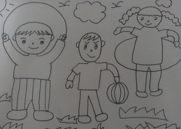 我和我的朋友人物简笔画小男孩简笔画