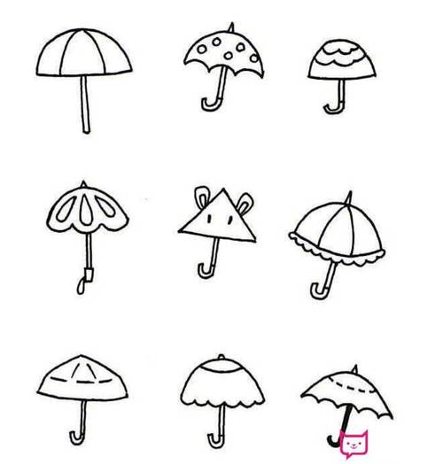 小雨伞怎么画简笔画
