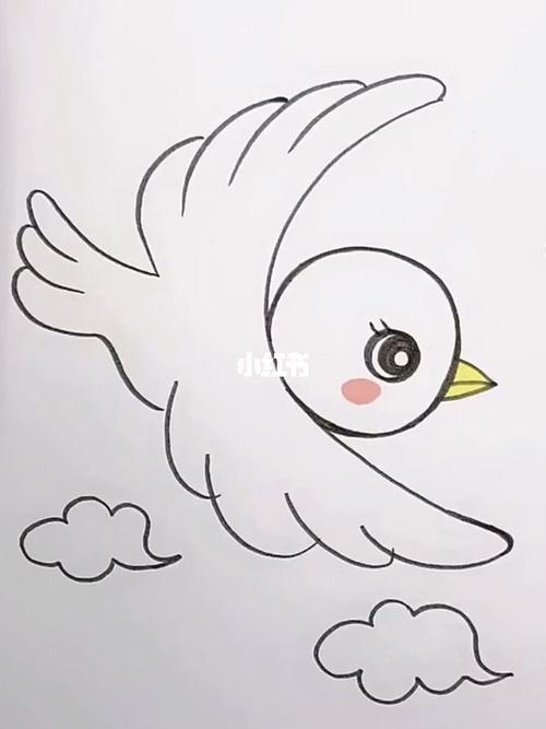 简笔画图片快乐的小鸟简笔画图片快乐的小鸟儿童绘画图集 小鸟简笔画