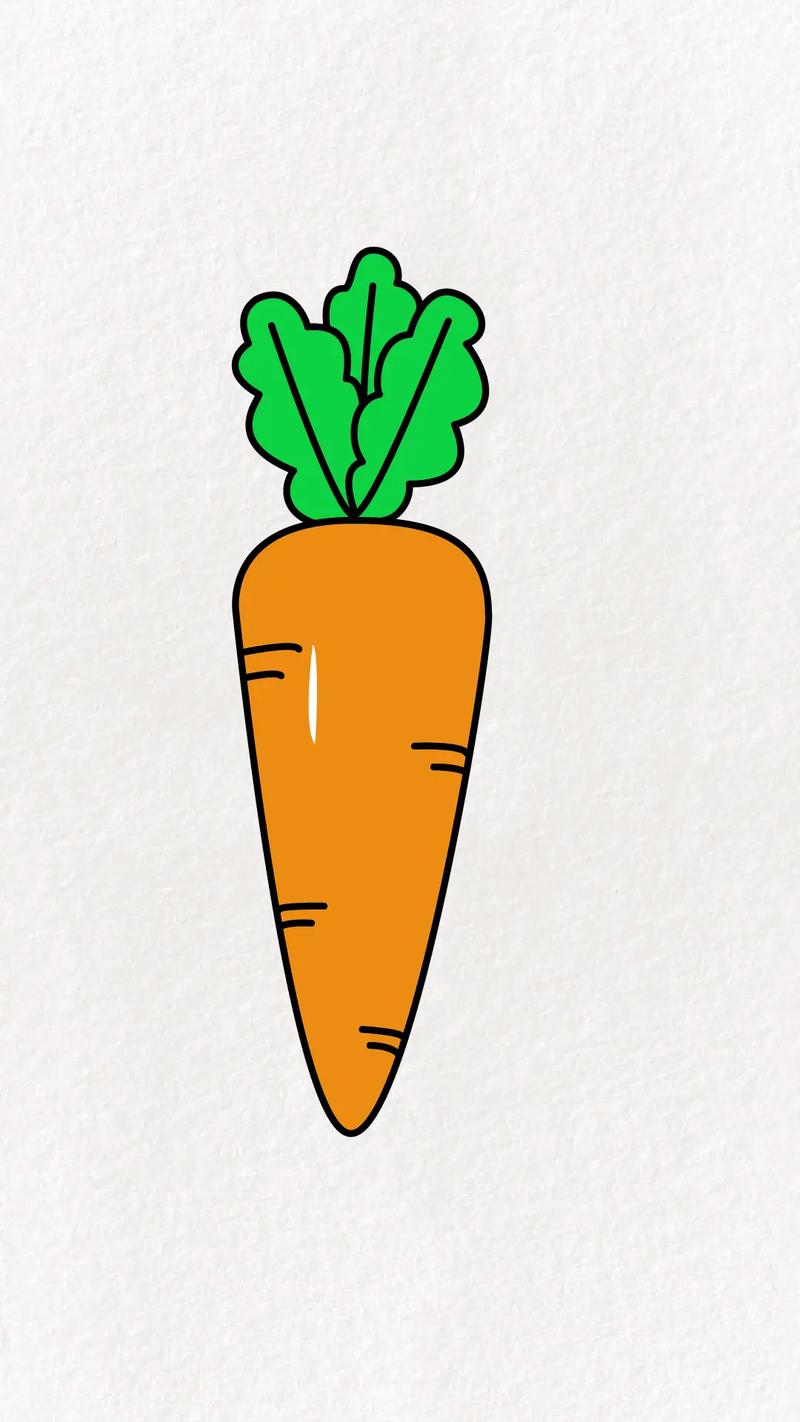 教你用字母v画一个大萝卜,非常简单哦#简笔画 #一起学画画  - 抖音