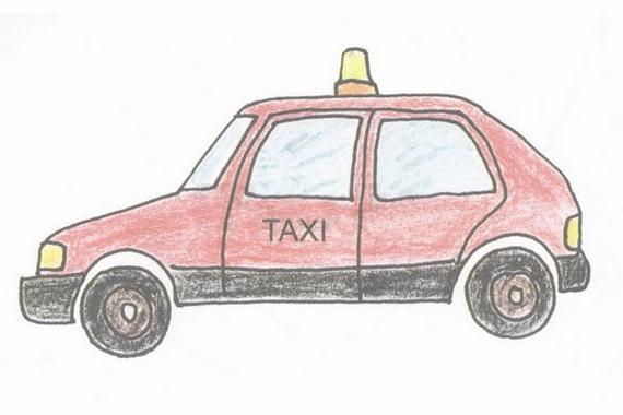 出租车简笔画的画法步骤教程,图片,简笔画-学笔画
