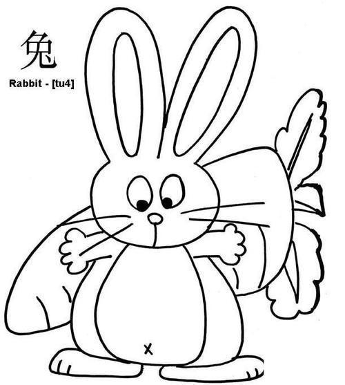 兔子简笔画简单图文
