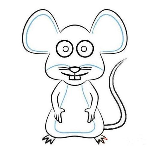 老鼠简笔画漂亮简单