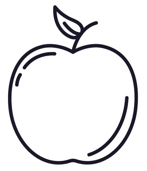 食用苹果简笔画,绘画图片,儿童文艺-绘艺素材网