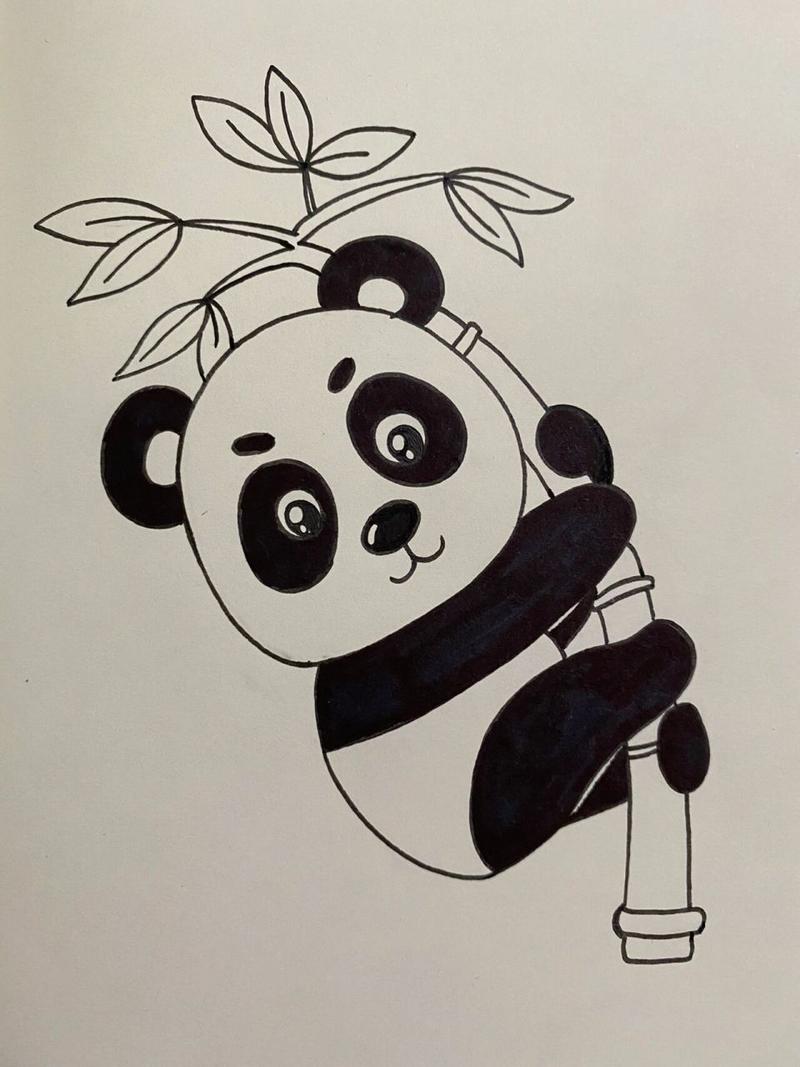 熊猫画法简笔画