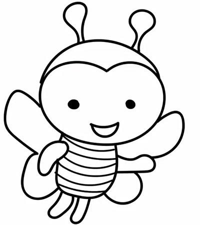 可爱蜜蜂简笔画图片