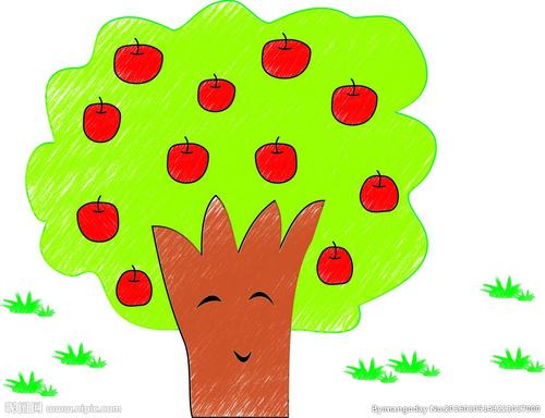 孩子动手画一颗苹果树!