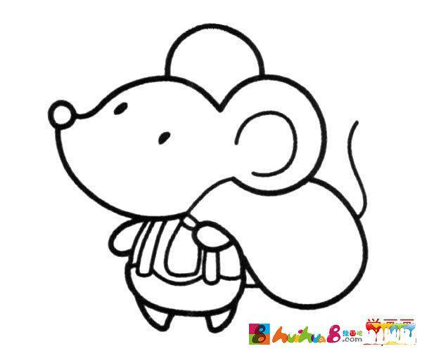 简笔画动物老鼠的画法