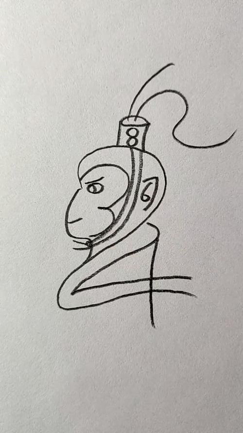 六耳猕猴怎么画简单的画简笔画