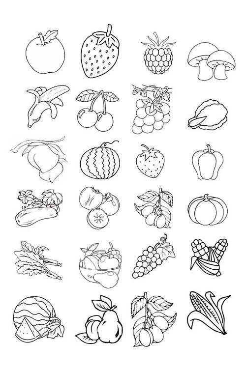 可爱的蔬菜水果简笔画图文