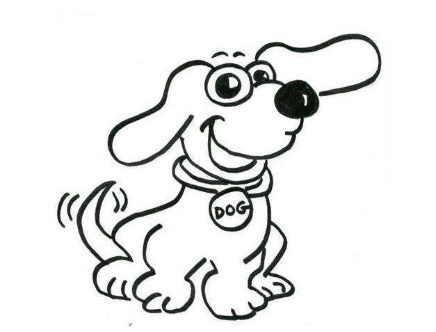 可爱的卡通小狗动物简笔画大全小狗简笔画