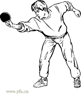 体育运动人体简笔画乒乓球和球拍简笔画打乒乓球的女孩简笔画