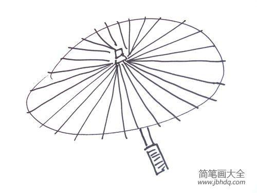 古代雨伞的画法简笔画