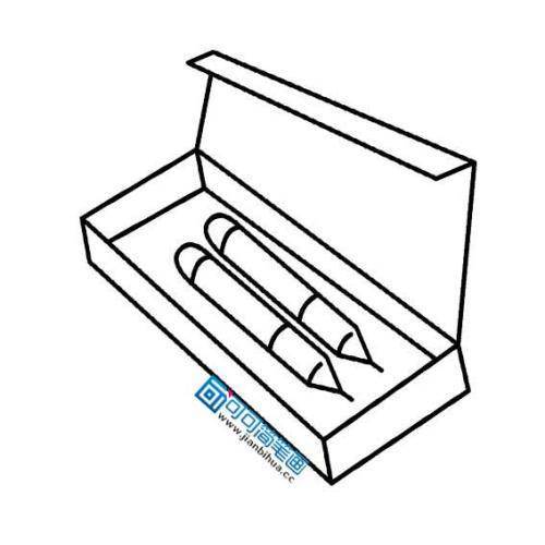 铅笔盒简笔画 简单 画法