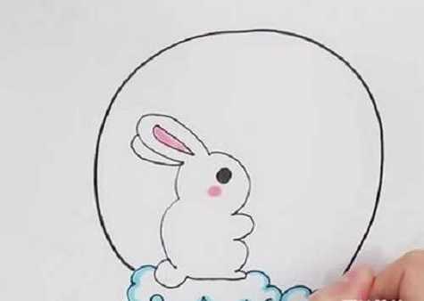 中秋兔子图片简笔画 可爱