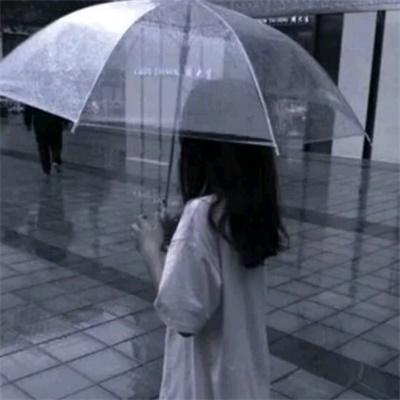 打伞女孩背影唯美头像雨伞女生头像可爱真人
