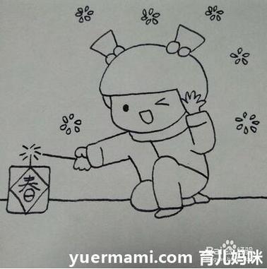 儿童春节简笔画