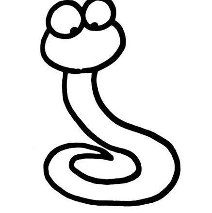 蛇的简笔画一笔画